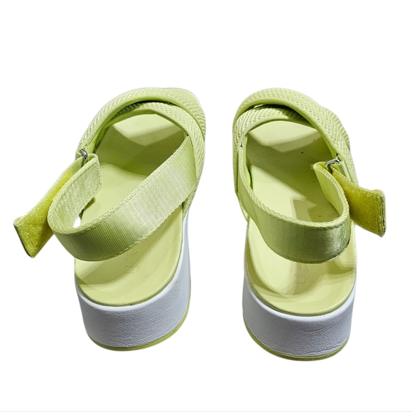 Ugg Nella Platform Slingback Sandals Pollen Lime Green Mesh Sz 9.5 - Picture 6 of 7